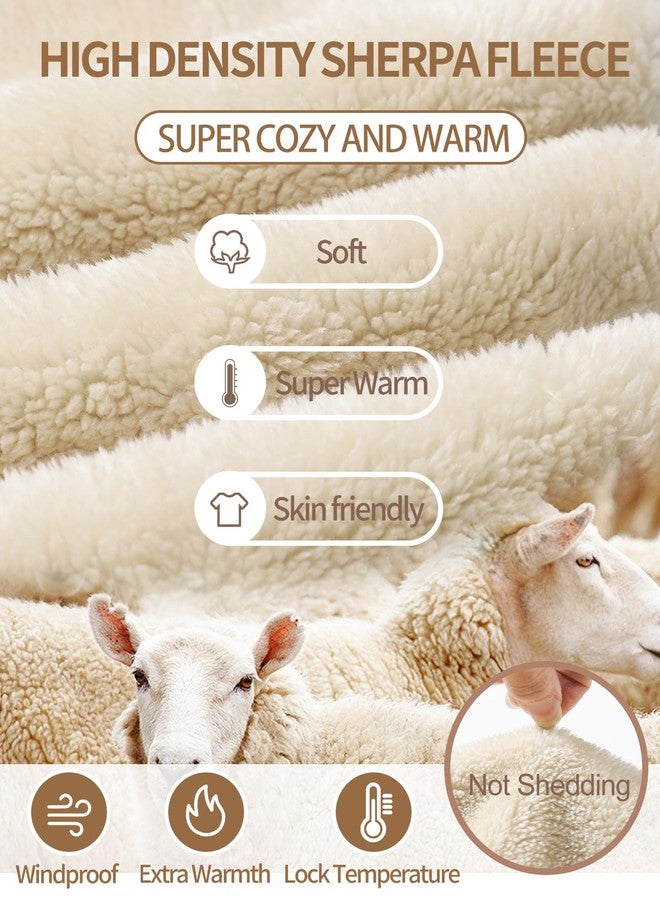 flygo جاكيت شتوي نسائي من Flygo بغطاء رأس وسحاب أمامي، مبطن بصوف الشيربا الدافئ (لون عنابي - مقاس XS) - Image 5